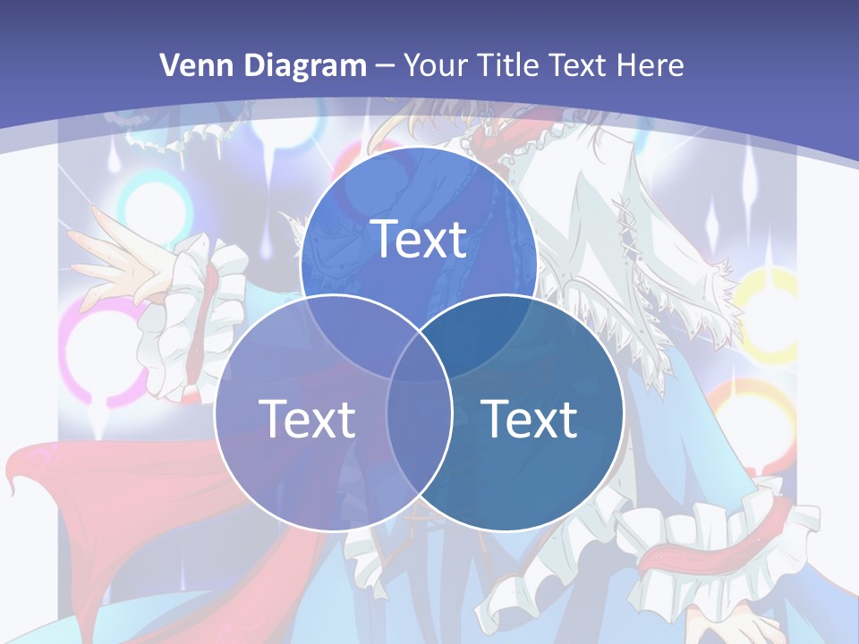 A Woman In A Blue Dress Is Holding A Cat PowerPoint Template