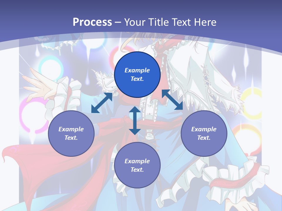 A Woman In A Blue Dress Is Holding A Cat PowerPoint Template