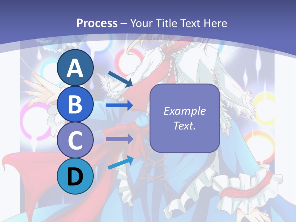 A Woman In A Blue Dress Is Holding A Cat PowerPoint Template