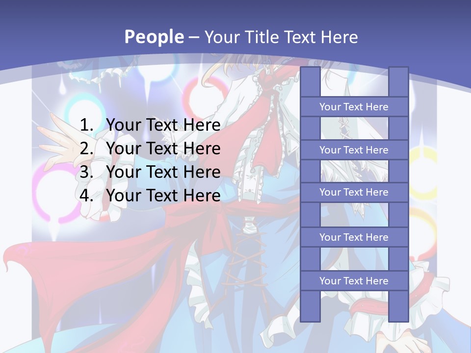 A Woman In A Blue Dress Is Holding A Cat PowerPoint Template