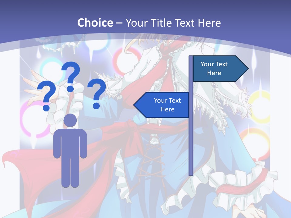 A Woman In A Blue Dress Is Holding A Cat PowerPoint Template