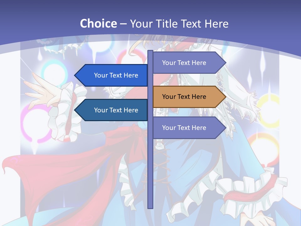 A Woman In A Blue Dress Is Holding A Cat PowerPoint Template