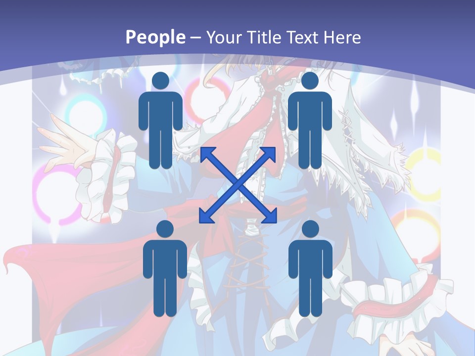 A Woman In A Blue Dress Is Holding A Cat PowerPoint Template