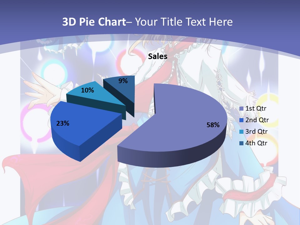 A Woman In A Blue Dress Is Holding A Cat PowerPoint Template