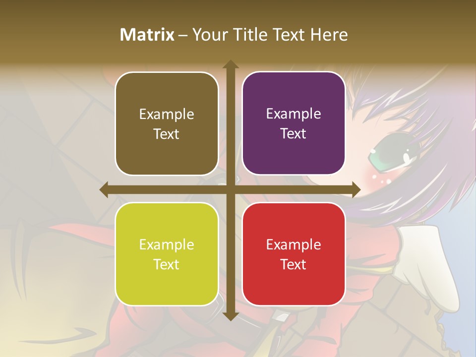 A Woman With Purple Hair And Green Eyes Is Standing In Front Of A Brick Wall PowerPoint Template