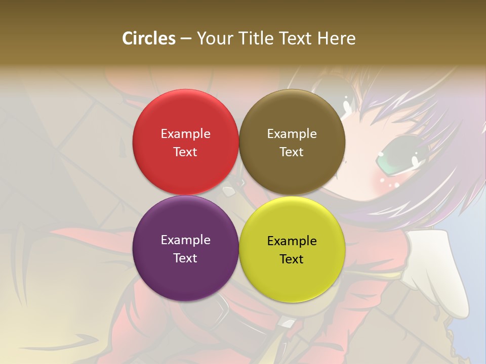 A Woman With Purple Hair And Green Eyes Is Standing In Front Of A Brick Wall PowerPoint Template