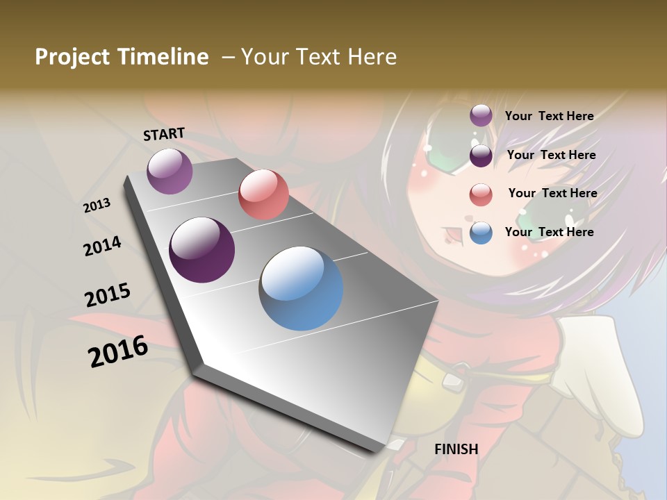 A Woman With Purple Hair And Green Eyes Is Standing In Front Of A Brick Wall PowerPoint Template