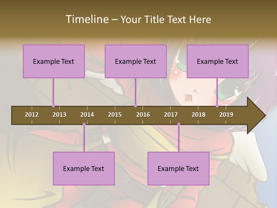 A Woman With Purple Hair And Green Eyes Is Standing In Front Of A Brick Wall PowerPoint Template