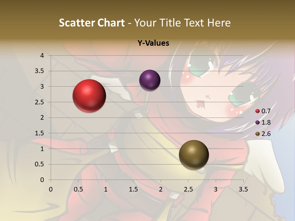 A Woman With Purple Hair And Green Eyes Is Standing In Front Of A Brick Wall PowerPoint Template