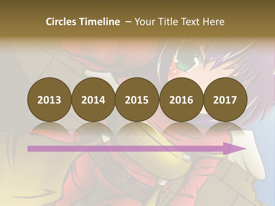 A Woman With Purple Hair And Green Eyes Is Standing In Front Of A Brick Wall PowerPoint Template