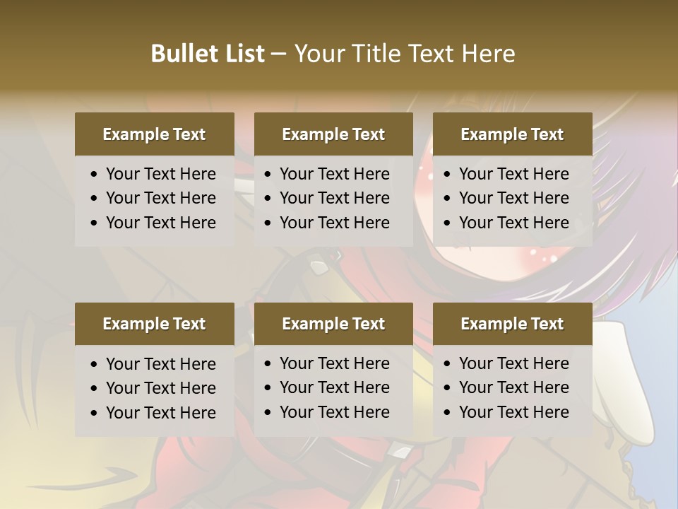 A Woman With Purple Hair And Green Eyes Is Standing In Front Of A Brick Wall PowerPoint Template