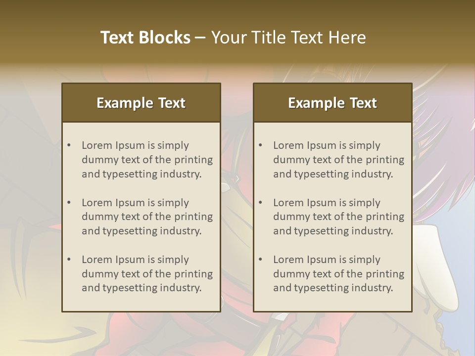 A Woman With Purple Hair And Green Eyes Is Standing In Front Of A Brick Wall PowerPoint Template