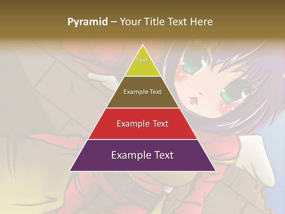 A Woman With Purple Hair And Green Eyes Is Standing In Front Of A Brick Wall PowerPoint Template