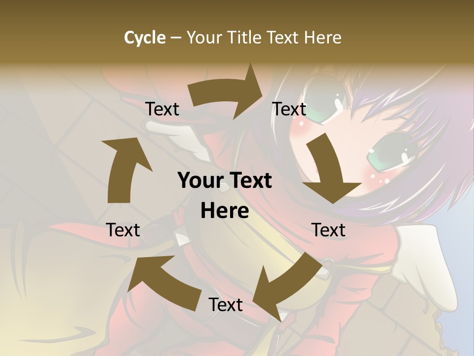 A Woman With Purple Hair And Green Eyes Is Standing In Front Of A Brick Wall PowerPoint Template