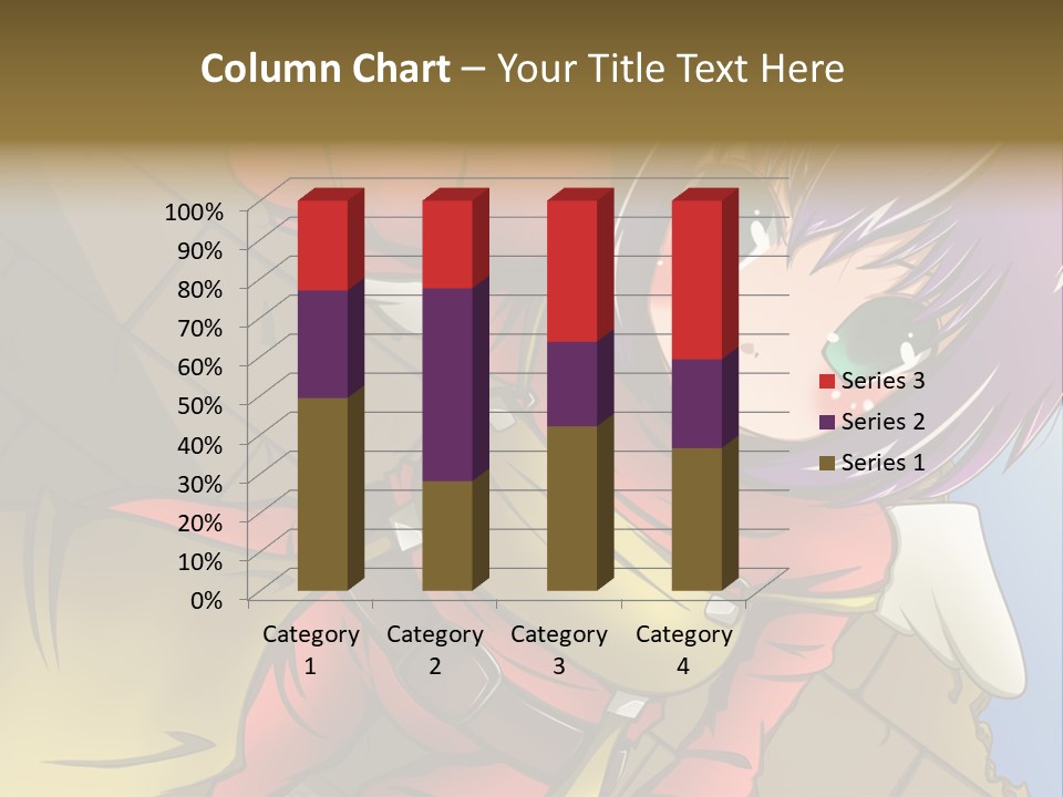 A Woman With Purple Hair And Green Eyes Is Standing In Front Of A Brick Wall PowerPoint Template