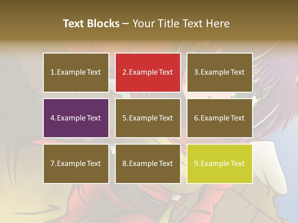 A Woman With Purple Hair And Green Eyes Is Standing In Front Of A Brick Wall PowerPoint Template