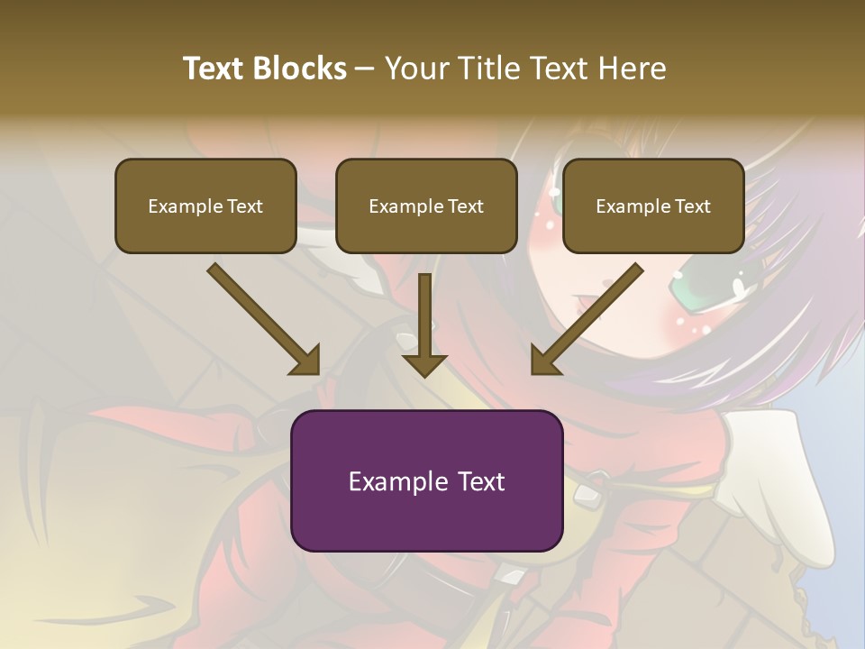 A Woman With Purple Hair And Green Eyes Is Standing In Front Of A Brick Wall PowerPoint Template