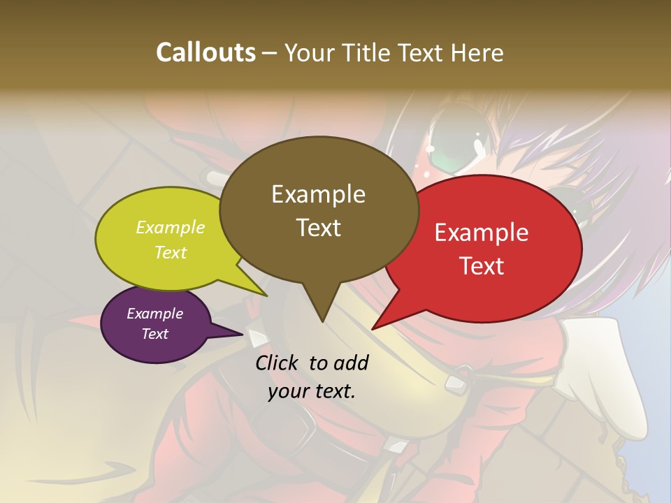 A Woman With Purple Hair And Green Eyes Is Standing In Front Of A Brick Wall PowerPoint Template