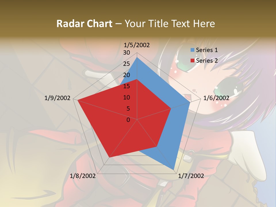 A Woman With Purple Hair And Green Eyes Is Standing In Front Of A Brick Wall PowerPoint Template