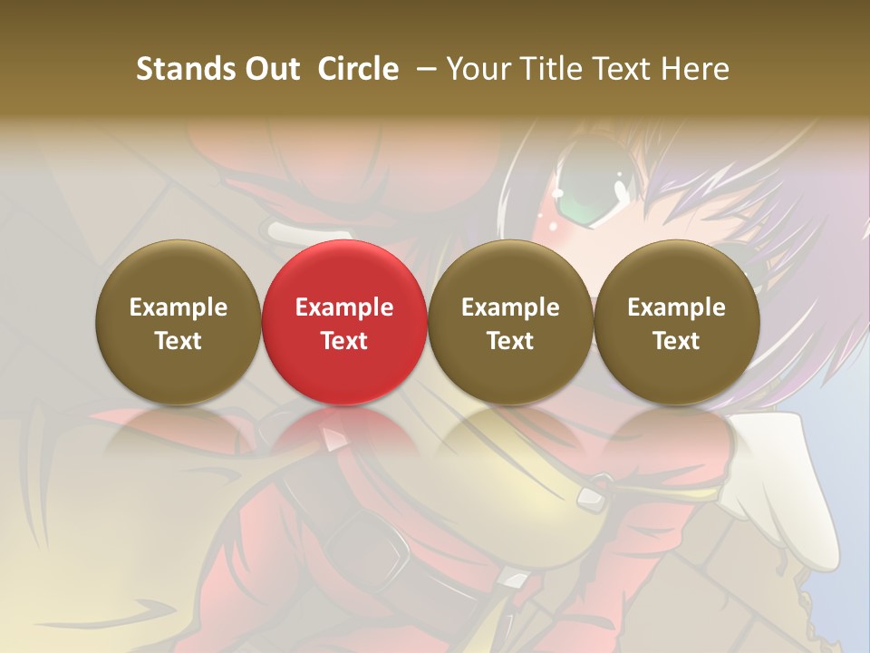 A Woman With Purple Hair And Green Eyes Is Standing In Front Of A Brick Wall PowerPoint Template