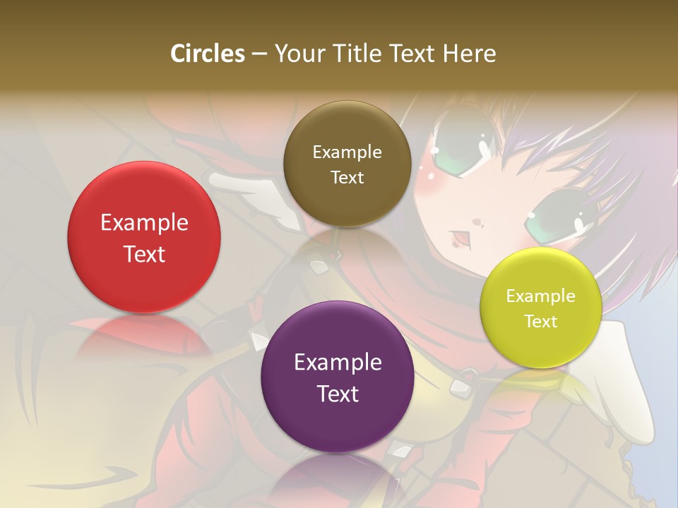 A Woman With Purple Hair And Green Eyes Is Standing In Front Of A Brick Wall PowerPoint Template