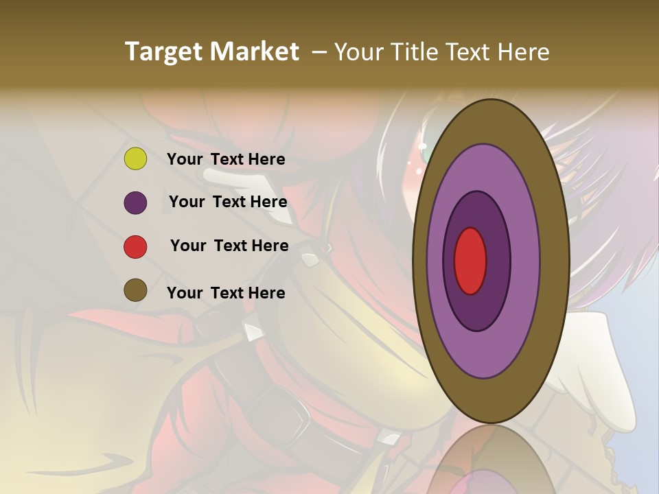 A Woman With Purple Hair And Green Eyes Is Standing In Front Of A Brick Wall PowerPoint Template