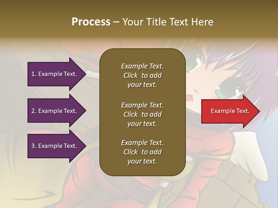 A Woman With Purple Hair And Green Eyes Is Standing In Front Of A Brick Wall PowerPoint Template