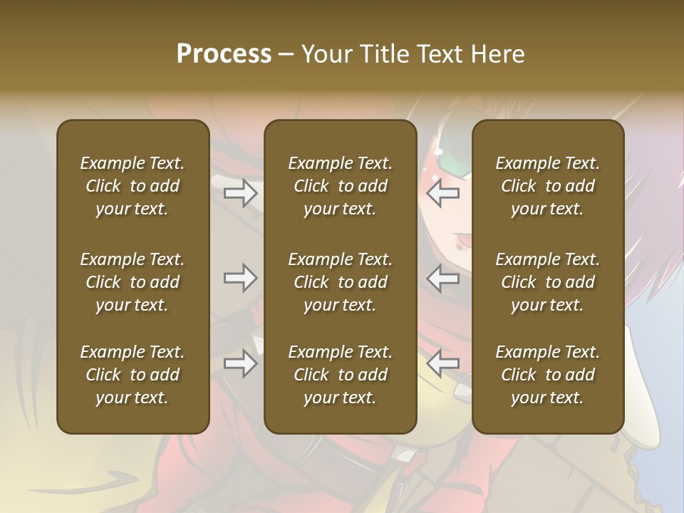 A Woman With Purple Hair And Green Eyes Is Standing In Front Of A Brick Wall PowerPoint Template