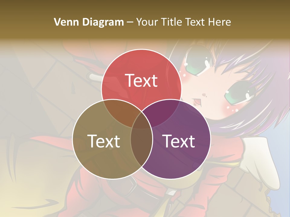 A Woman With Purple Hair And Green Eyes Is Standing In Front Of A Brick Wall PowerPoint Template