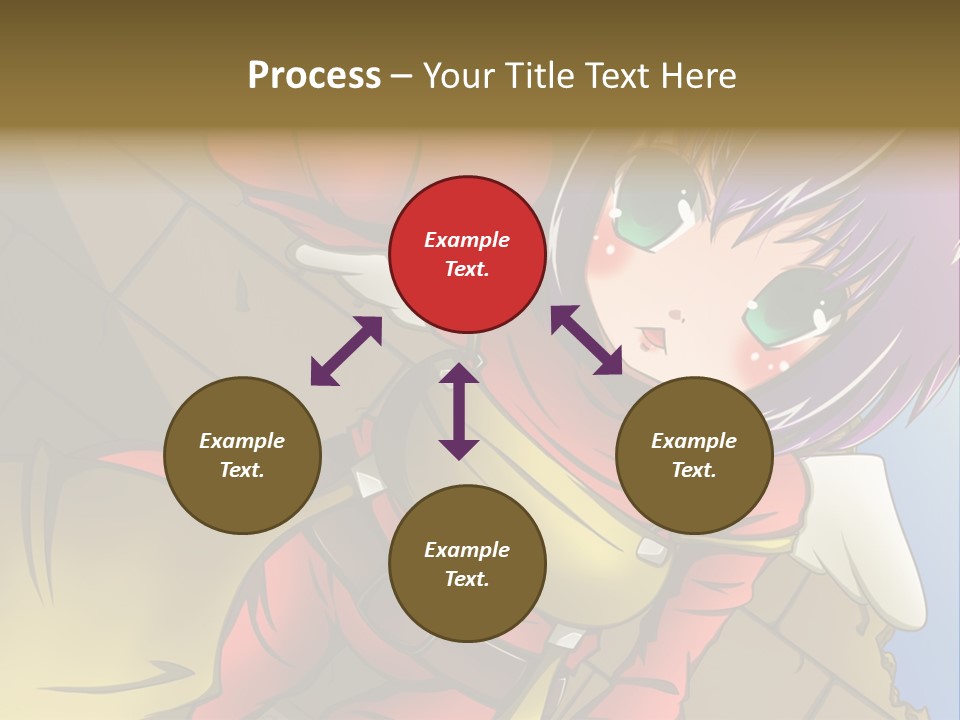 A Woman With Purple Hair And Green Eyes Is Standing In Front Of A Brick Wall PowerPoint Template