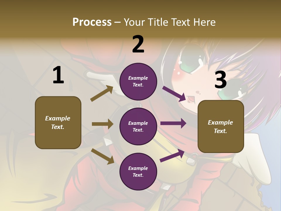 A Woman With Purple Hair And Green Eyes Is Standing In Front Of A Brick Wall PowerPoint Template