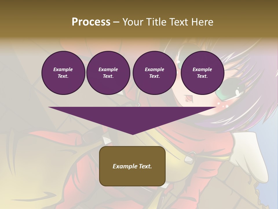 A Woman With Purple Hair And Green Eyes Is Standing In Front Of A Brick Wall PowerPoint Template