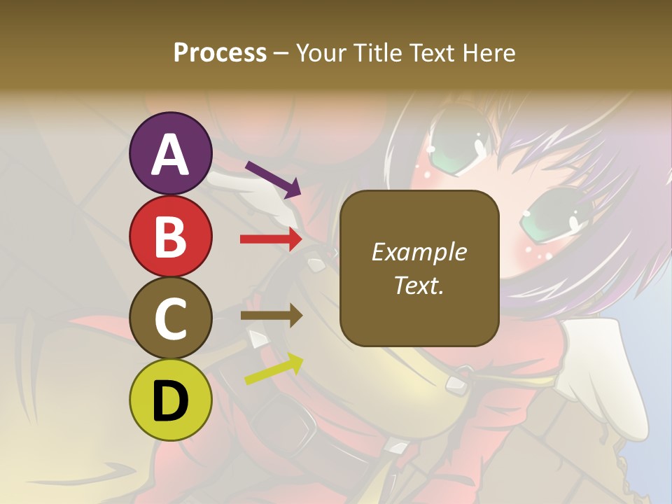 A Woman With Purple Hair And Green Eyes Is Standing In Front Of A Brick Wall PowerPoint Template