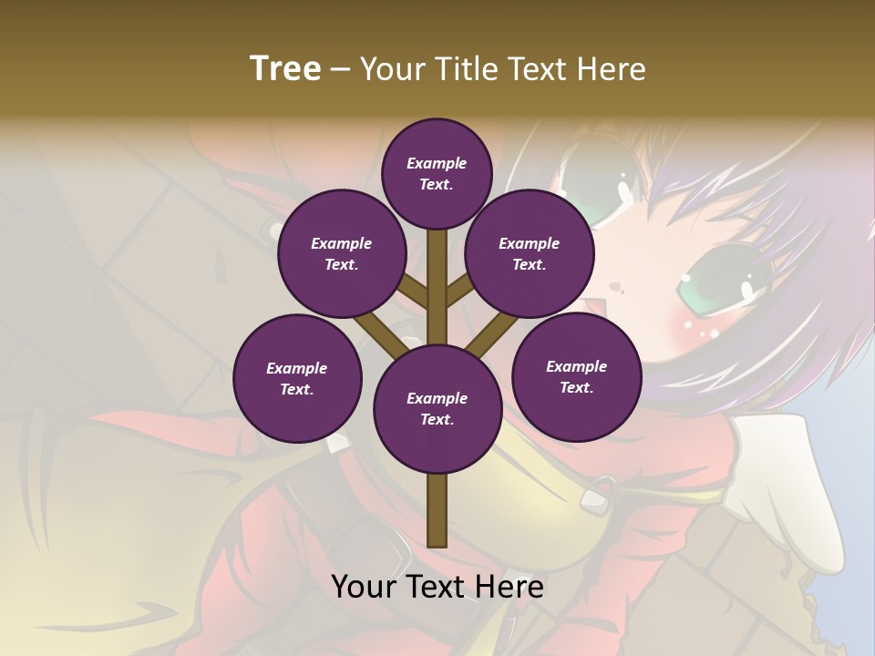 A Woman With Purple Hair And Green Eyes Is Standing In Front Of A Brick Wall PowerPoint Template