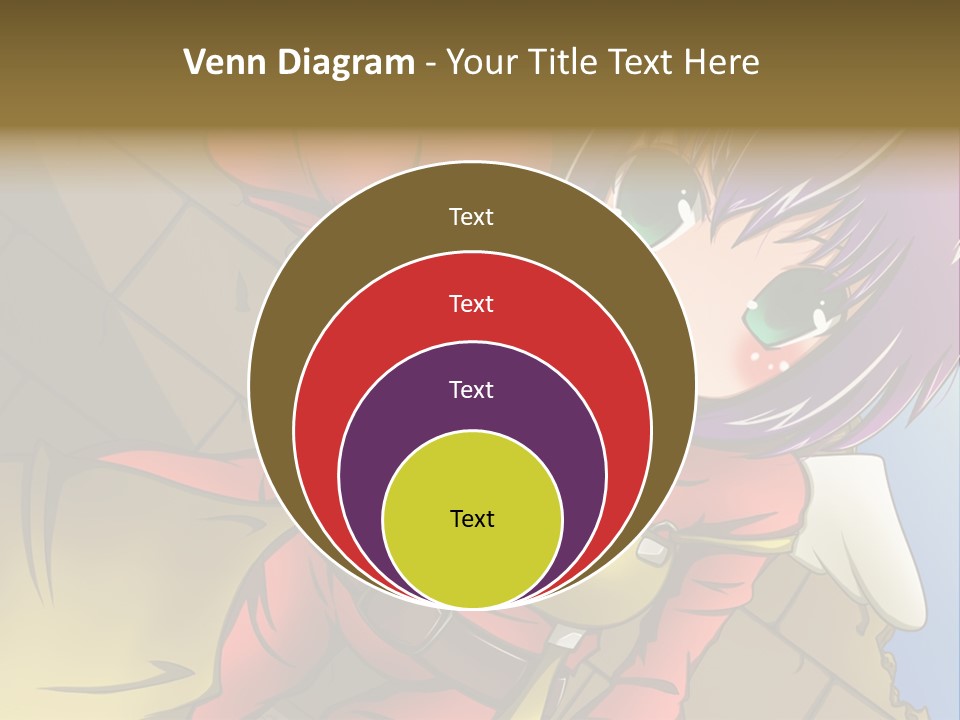 A Woman With Purple Hair And Green Eyes Is Standing In Front Of A Brick Wall PowerPoint Template