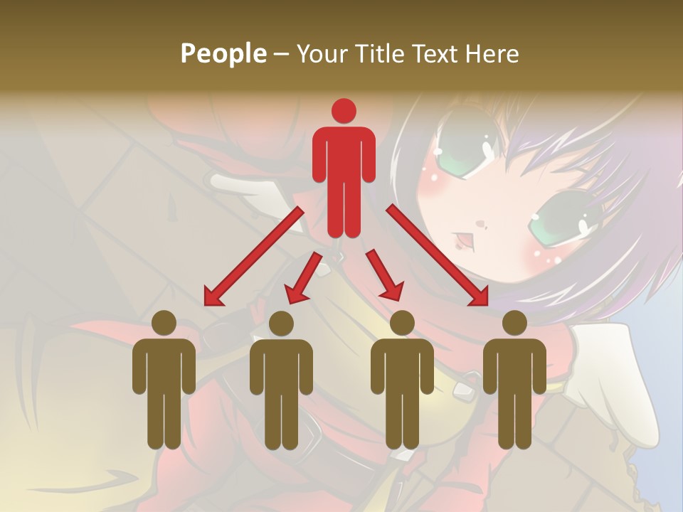 A Woman With Purple Hair And Green Eyes Is Standing In Front Of A Brick Wall PowerPoint Template