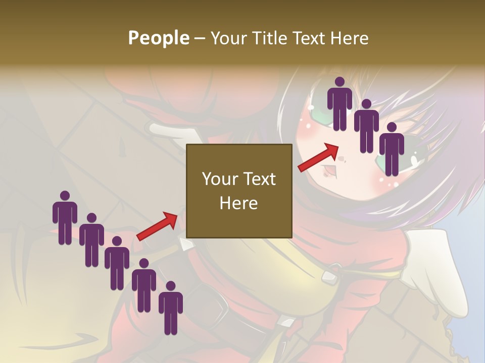 A Woman With Purple Hair And Green Eyes Is Standing In Front Of A Brick Wall PowerPoint Template