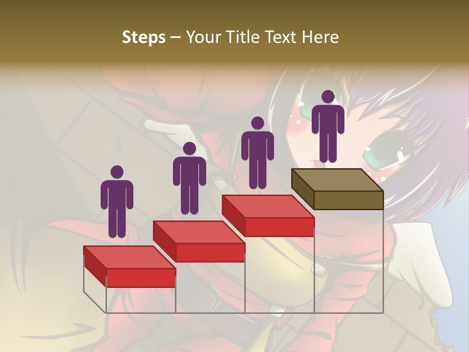 A Woman With Purple Hair And Green Eyes Is Standing In Front Of A Brick Wall PowerPoint Template