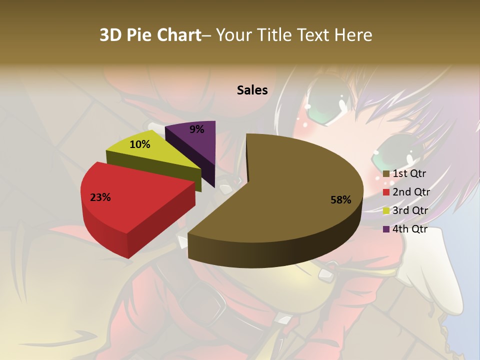 A Woman With Purple Hair And Green Eyes Is Standing In Front Of A Brick Wall PowerPoint Template