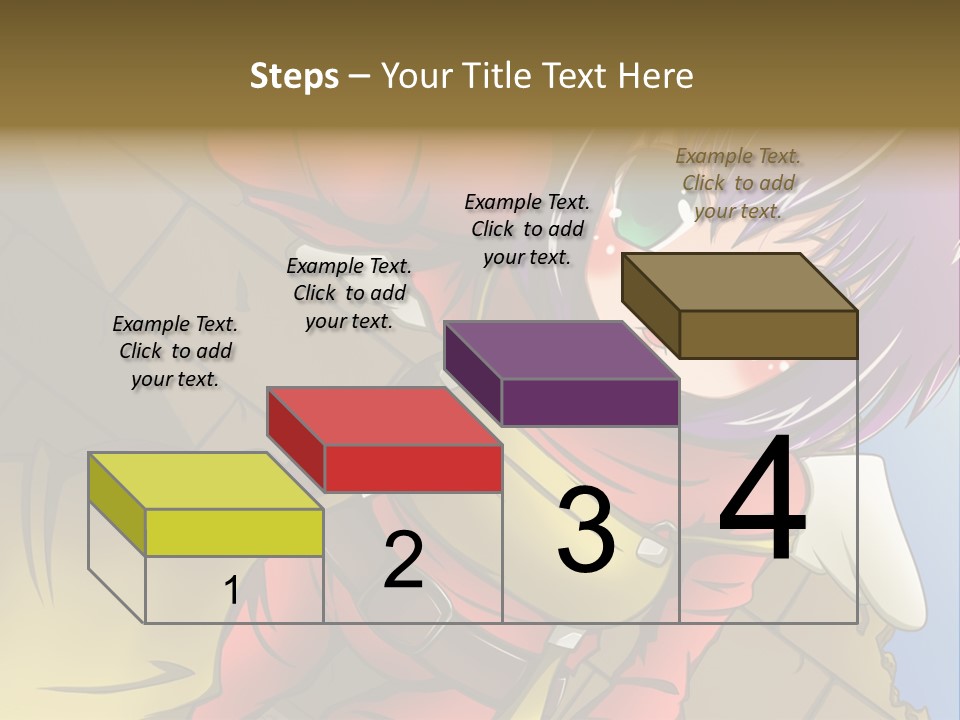 A Woman With Purple Hair And Green Eyes Is Standing In Front Of A Brick Wall PowerPoint Template