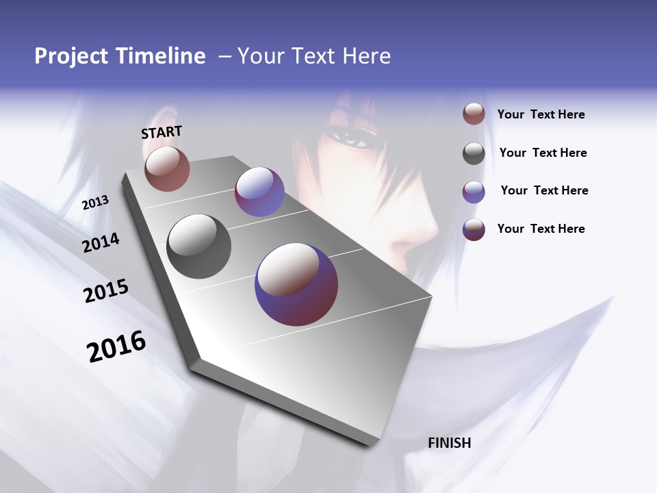 A Anime Character With A Sword In His Hand PowerPoint Template