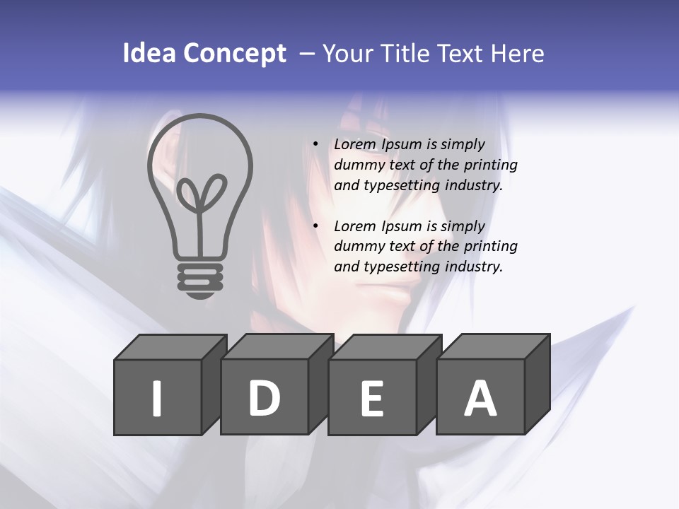 A Anime Character With A Sword In His Hand PowerPoint Template