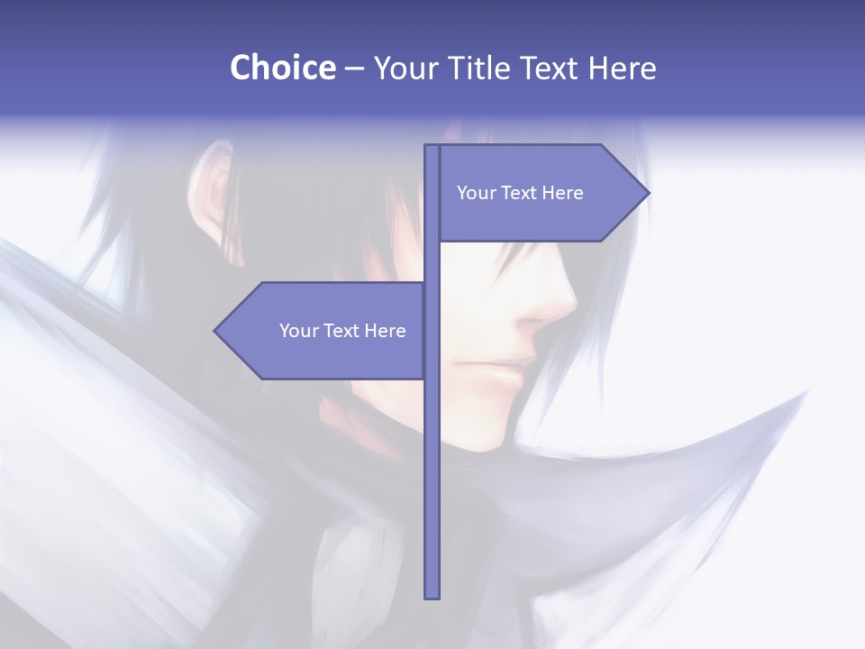 A Anime Character With A Sword In His Hand PowerPoint Template