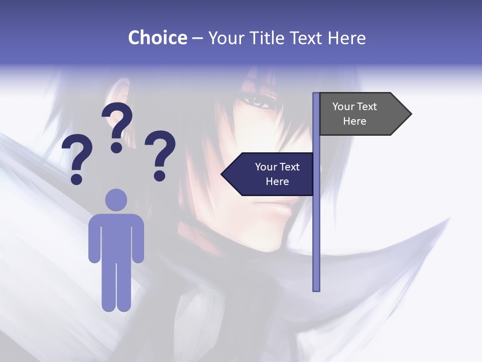 A Anime Character With A Sword In His Hand PowerPoint Template
