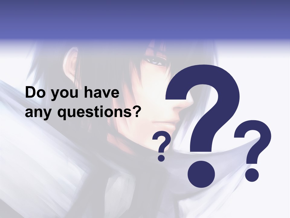 A Anime Character With A Sword In His Hand PowerPoint Template
