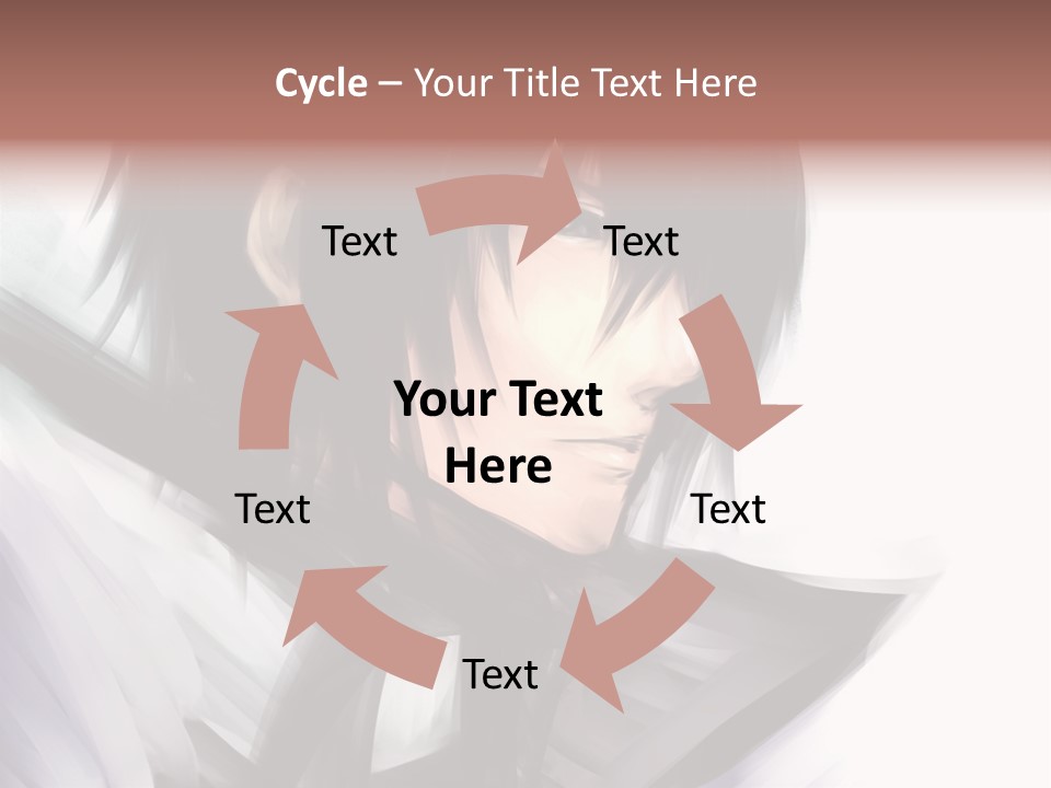 A Man With Black Hair And A Sword In His Hand PowerPoint Template