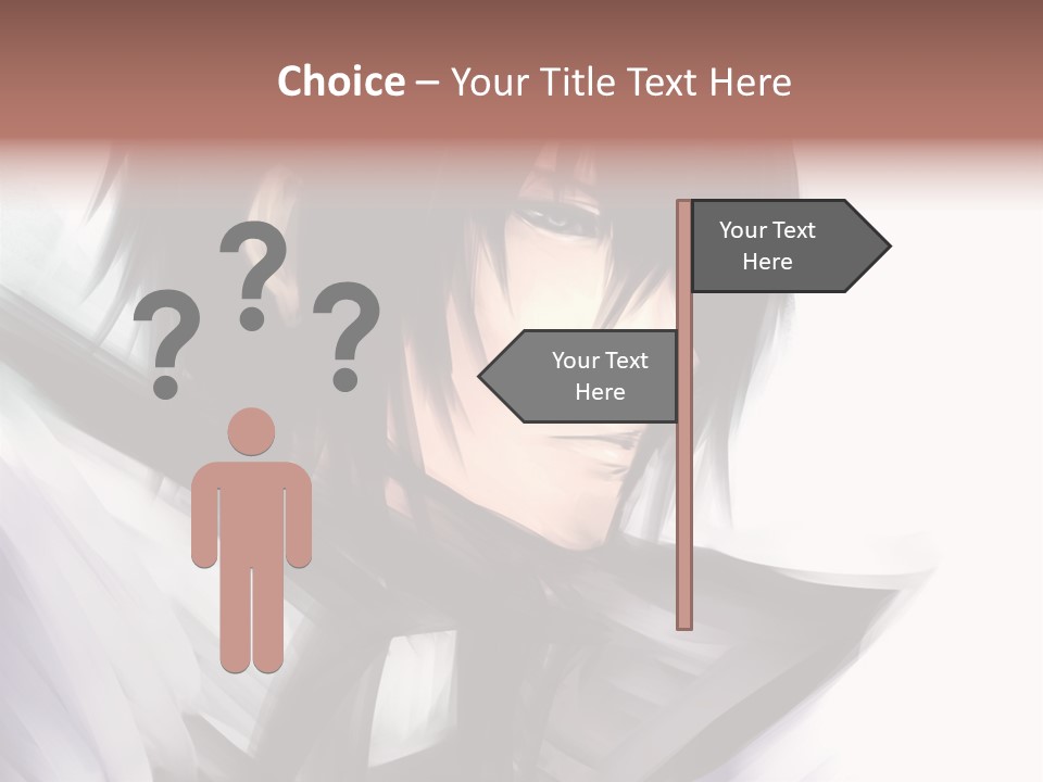 A Man With Black Hair And A Sword In His Hand PowerPoint Template