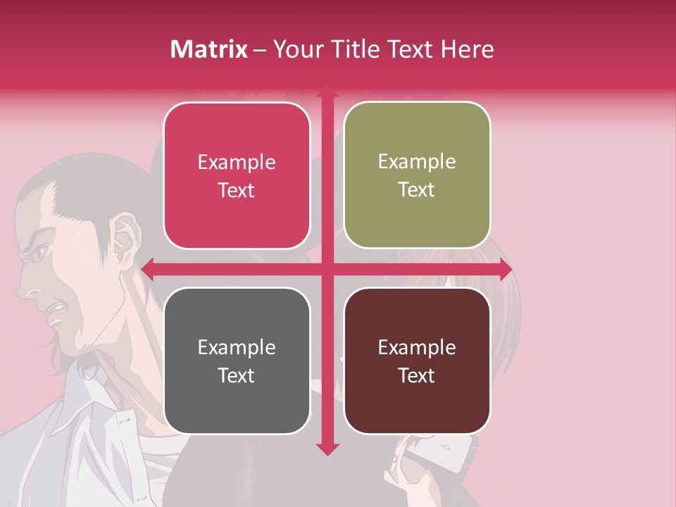 A Group Of Anime Characters Standing Next To Each Other PowerPoint Template