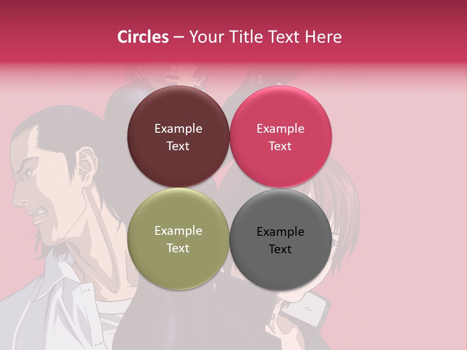 A Group Of Anime Characters Standing Next To Each Other PowerPoint Template