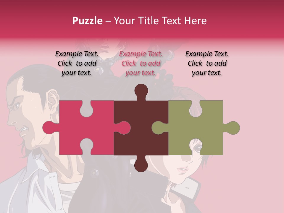 A Group Of Anime Characters Standing Next To Each Other PowerPoint Template